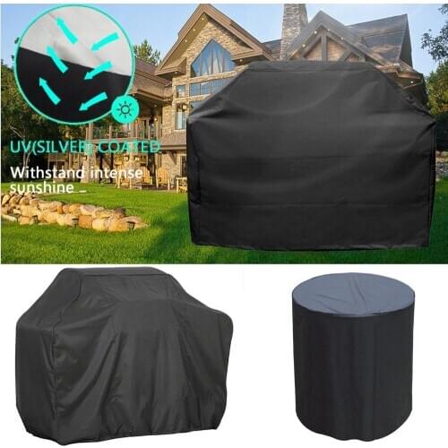 Waterproof Anti Dust BBQ Grill Cover also for Patio Furniture Chaise Lounge Charcoal Electric Barbeque Grill Protector Covers