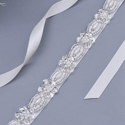 Wedding Belt Pearl Crystal Bridal Belt Rhinestones Wedding Dress Sash Cinturon Flores For Bridal Accessories