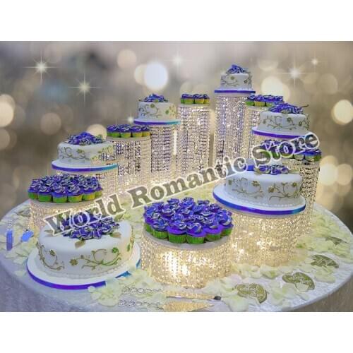 11pcs big sizes acrylic cake stand Wedding Centerpiece dia(20cm~35cm)
