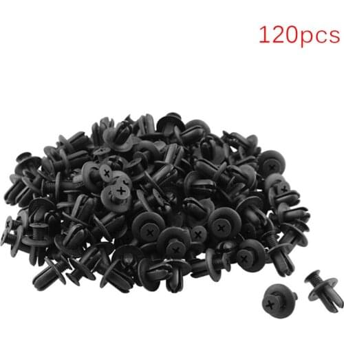 120Pcs/Set Car Hole Plastic Rivets Fastener Fender Bumper Push Pin Clips Clip 120*8mm