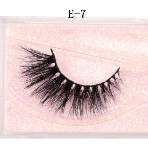 3D eyelashes Mink eyelashes handmade makeup full strip soft mink eyelashes fluffy lashes full volume false eyelashes E07