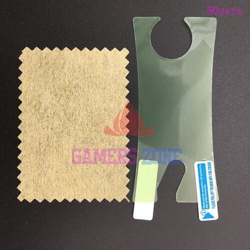 50SETS For Gameboy Micro Clear Screen Protector Cover Plus Clean Cloth For GBM LCD Screen Protector Film