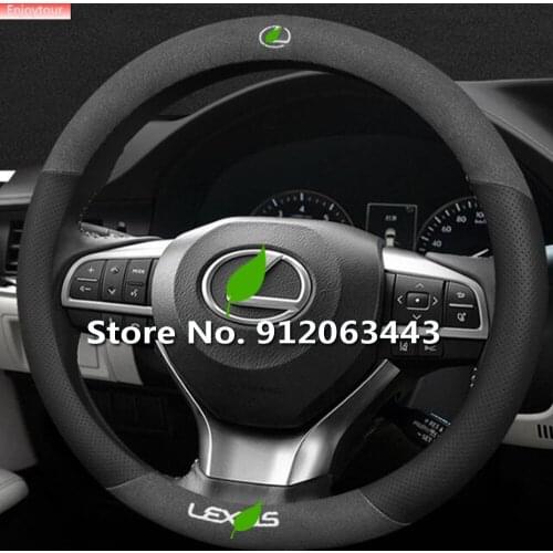 Car Styling Suede Leather Car Steering Wheel Covers 38cm Accessories for Lexus IS IS250 IS200T IS300F IS350 XE10 XE20 XE30