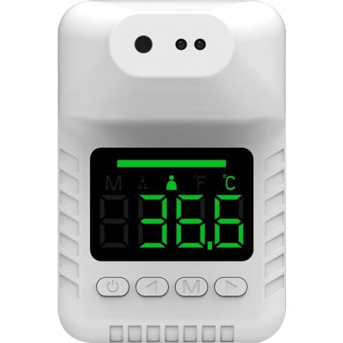 2021 Non-contact Infrared Thermometer Wall-Mounted Digital Forehead Thermometer with Alarm LCD Screen Display for Offices Shop