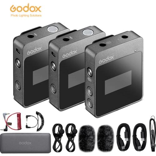 Godox MoveLink M1 M2 2.4GHz Wireless Lavalier Microphone for DSLR Cameras Camcorders Smartphones, and Tablets for YouTube