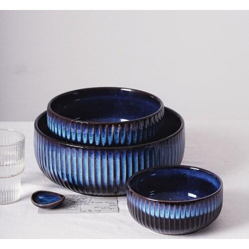 Nordic Ceramic Rice Bowl Ramen Bowl Household Salad Bowl Soup Bowl Instant Noodles Bowl Creative Breakfast Bowl