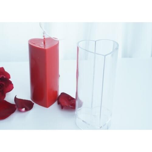 Heart Candle Molds Clear Plastic Candle Making Tool Durable Easy To Clean For DIY Craft Candles Paraffin Beeswax Making 45a