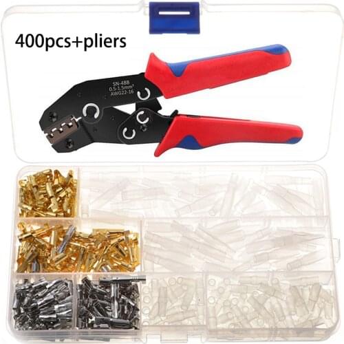 400Pcs 3.9mm Car Auto Motorcycle Bullet Terminal Male Female Wire Bullet Crimp Connectors Terminal +Insulation Sheath