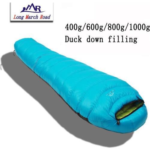 LMR Ultra-Light Camping Down Sleeping Bag Can Be Spliced Filling 400g/600g/800g/1000g White Duck Down Sleeping Bag