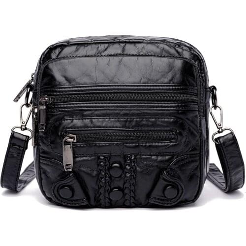 2020 New Retro Small Square Bag Washed Leather Womens Bag Ladies Shoulder Bag Crossbody Bag Waist Bag Bolso Mujer Bags For Women