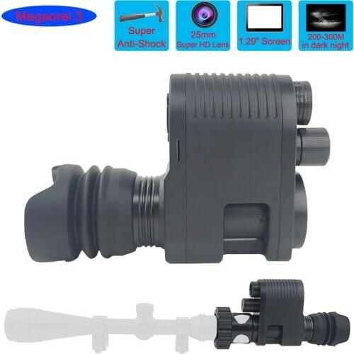 Megaorei 3 Night Vision 720p HD Hunting Camera Sniper Outdoor Hunting Optic Sight Tactical Riflescope Infrared Flashlight