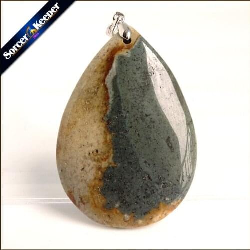 Fashion Natural Picasso Jaspers Pendant Beads Diy Semiprecious Stone Jewelry Necklace Jewelry Making Gem Accessory ZS735