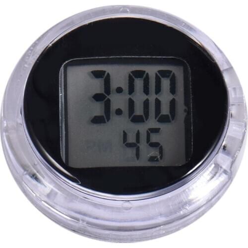 Motorcycle Watch Waterproof Mini Stick-on Digital Clock Motorbike Universal Mount Watch with Stopwatch