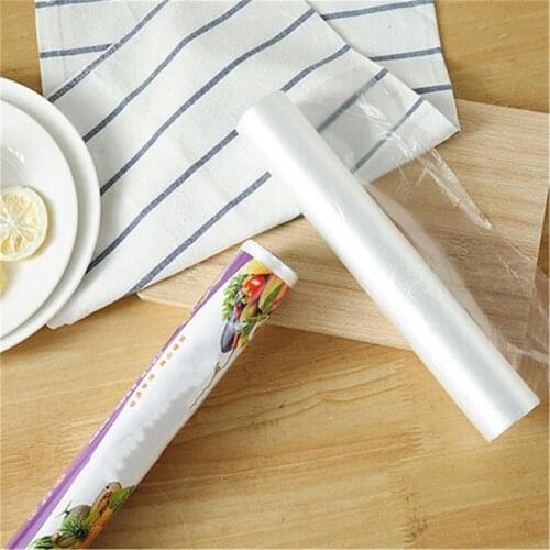 Plastic Wrap Household Disposable Fruit and Vegetable PE Storage Bag Large Roll Kitchen Microwave Food Fresh Keeping 30cm x 50cm