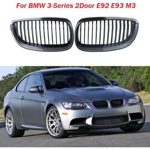 1Pair Car Front Bumper Kidney Grilles Grill Sport Racing Grills Replacement For BMW 3 Series E92 E93 2-Door Coupe 06-10 M3 08-13