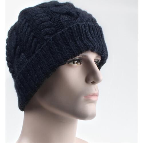 100% hand made pure goat cashmere twisted knit thick beanies hats winter caps for men women one&over size 3colors available