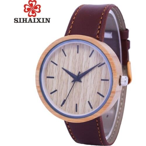 Мужские часы с кожаным ремешком SIHAIXIN China At AliExpress