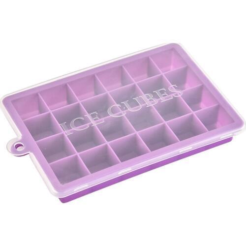 24 Grids Silicone Ice Cube with Lid Eco-Friendly Cavity Tray Ice Cubes Small Fruits Mold Ice Maker for Ice Cube Making Organizer