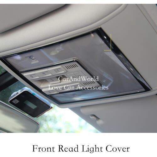 Front Read Light Lamp Frame Cover Trims For Volkswagen VW Teramont Atlas 2017-2019 Stainless Interior Decoration Car Accessories