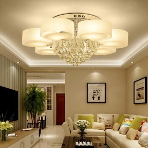 Led crystal ceiling lights modern fashion design dining room pendant lamp Teo white crystal shade acrylic luster WJ121210