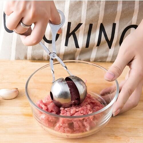 Convenient Meatball Maker Stainless Steel Clip Fish Ball Rice Ball Making Mold Tool Gehaktballen Maker Kitchen Accessories