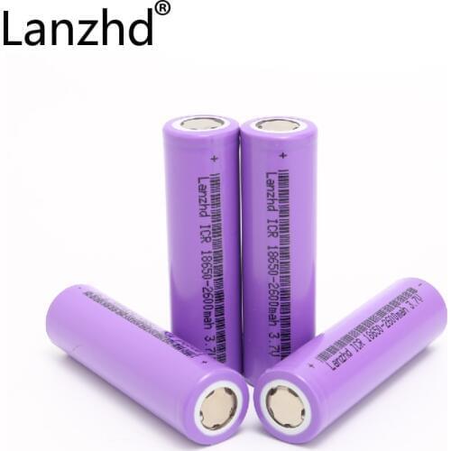 1-8PCS 18650 Power battery 2600mAh 18650 batteries 3.7V Battery Li-ion lithium battery for electronic smoke,Electric bicycle