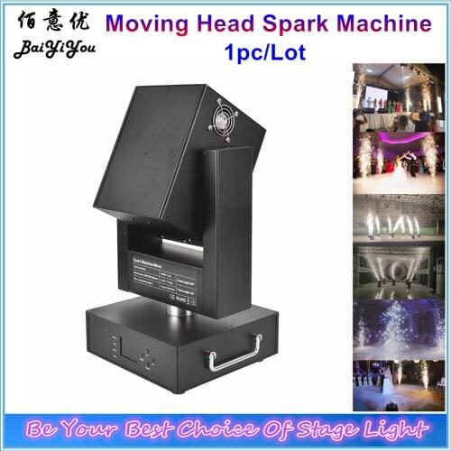 1pc/Lot New Design Moving Head 750W DMX Cold Spark Fountain Machine Stage Sparkular Effect Move Head Fireworks For Wedding Club