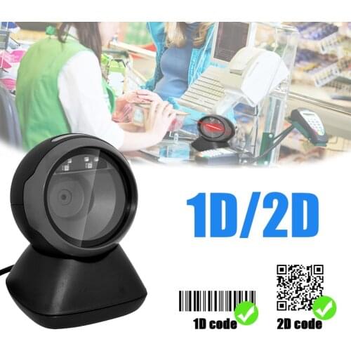 1D QR PDF417 Platform Desktop Scanner High Performance Desktop Barcode Reader for Supermarket,mall,Bookstore,Library,Drugstore