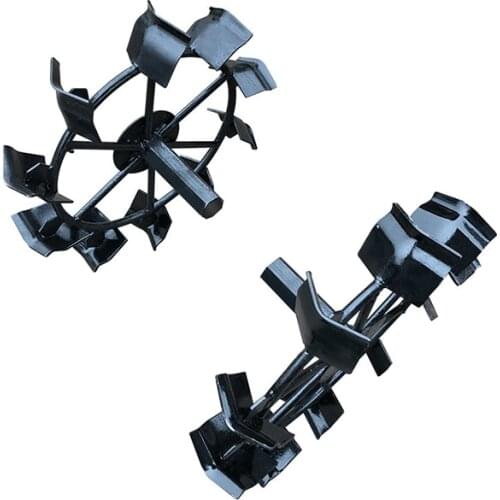 2 pieces 480 * 23mm micro tiller rotary tiller knife anti-skid iron wheel walking crawling wheel