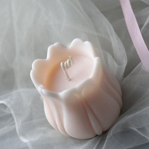 3d Candle Making Mold Large Tulip Flower Aromatherapy Candle Mold Fondant Cake Silicone Mold Baking Tools Cake Decorations