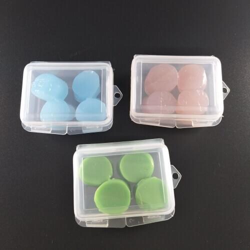 4PCS Earplugs Protective Ear Plugs Silicone Soft Waterproof Anti-noise Earbud Protector Swimming Showering Water Sports