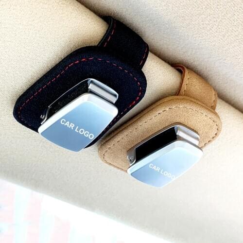 Portable Car Glasses Cases Ticket Card Clamp Car Sun Visor Sunglasses Holder For Peugeot 207 308 3008 206 307 508 407 2008