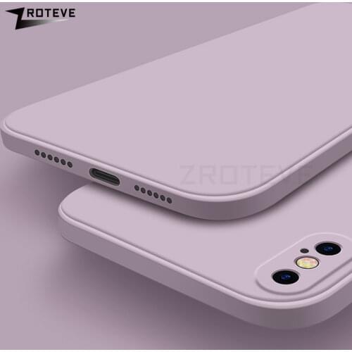 ZROTEVE Cover For iPhone X XR XS Max Case Luxury Coque For iPhone 6 S 6S 7 8 Plus Liquid Silicone Cover For iPhone SE 2020 Cases