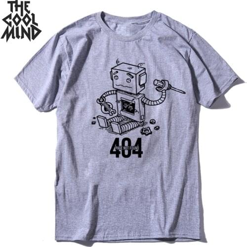 COOLMIND 100% cotton short sleeve casual cool men T shirt summer loose 404 problem men tshirt o-neck t-shirt tee shirt IN0301