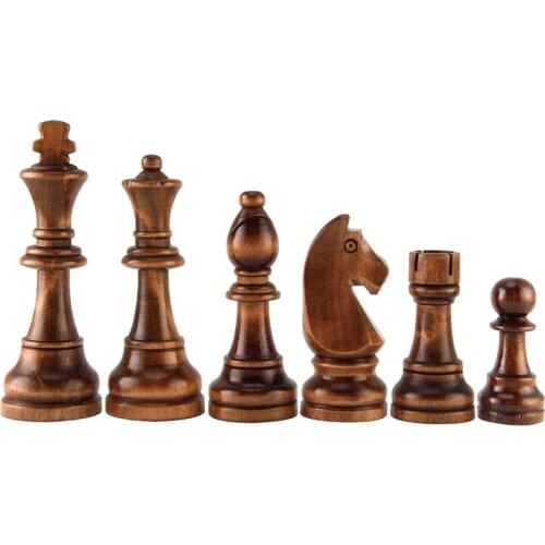 Wooden Standard Chess Pieces Learning Technology Development Boardless Toys Medieval Baby Toys