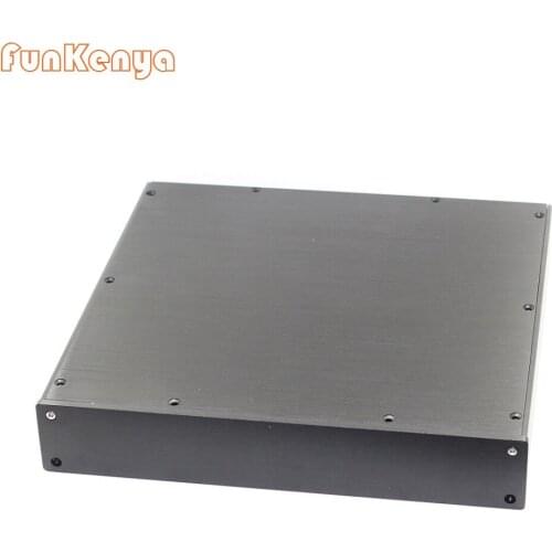 DIY Aluminum Power Amplifier Chassis Hi-End Headphone Amp DAC Decoder Enclosure Home Audio Box W320 H55 D306