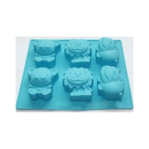 Jungle Zoo Animal Chocolate Cupcake Candy Soap Mold Pan Silicone Kids Gift