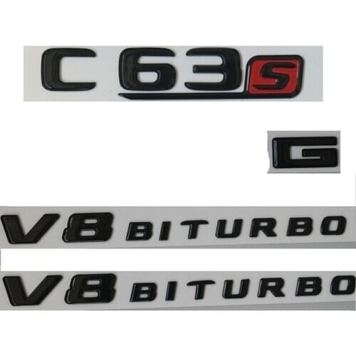 Gloss Black 3D Letters E63s for AMG V8 BITURBO Emblems W212 W213
