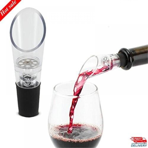 Hot Sale 1pc White Red Wine Aerator Pour Spout Bottle Stopper Decanter Pourer Aerating Brand New Creative Wine Pourer