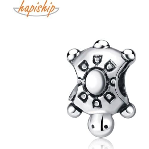 Hapiship 2021 Original Daisy Fashion Sweet Cute Animal Tortoise Charm Beads Fit Charm Bracelet Female DIY Jewelry Making CZ113