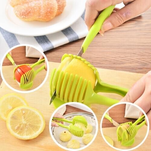 Kitchen Gadgets Potato Slicer Tomato Cutter Tool Shreadders Lemon Cutting Holder Handy Plastic Kitchen Accessories Cooking Tool