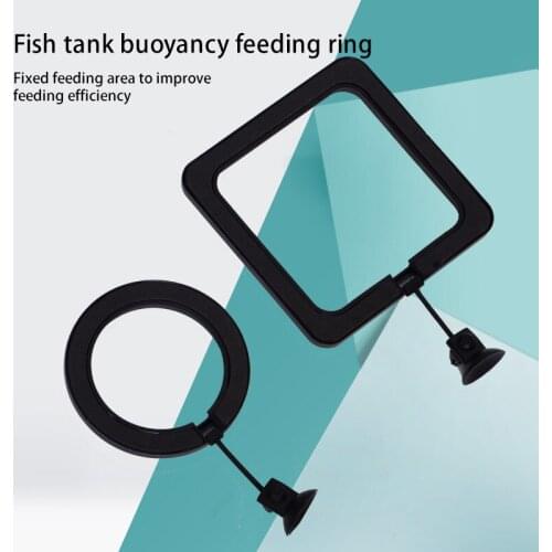 Small Tropical Fish Small Goldfish Feeding Ring Floating Food Tray Feeder Square Circle Accessory Fish Tank Aquarium Supplies