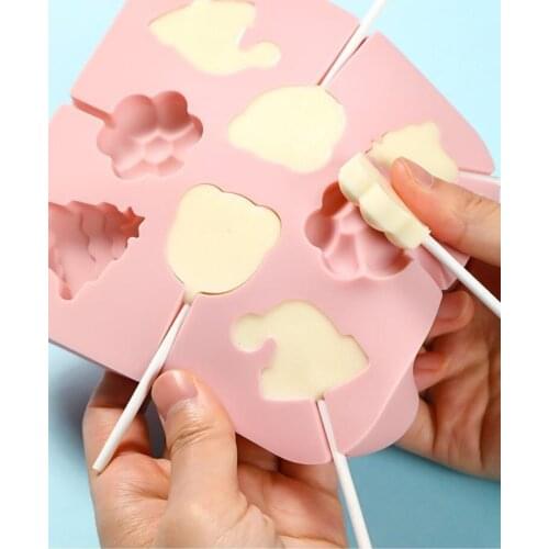 Cartoon lollipop mold cheese stick cake baking mold candy chocolate environmentally friendly silicone homemade baking supplies