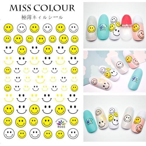 1P Thin Nail Decal and Sticker Smile Butterfly Flower Dragon Flamingo DIY Slider for Manicure Nail Art Adhesive Home Decoration