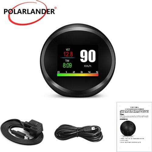 ODB2 GPS dual system Car Smart Digital Meter Head-up ODB2 Color Screen P11 Round HUD Safety Display The Dates Hot Selling