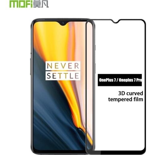Oneplus 7 1+7 Pro Tempered Glass Screen Protector MOFI 3D Full Coverage 9D Edge Glass Protective Film for OnePlus 7 Pro