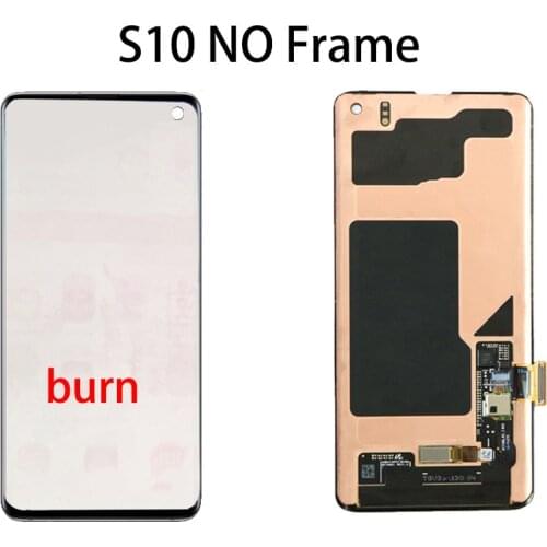 Original With dead pixels 6.1'' AMOLED display touch screen For Samsung Galaxy S10 SM-G973F G973N lcd display No Frame screen