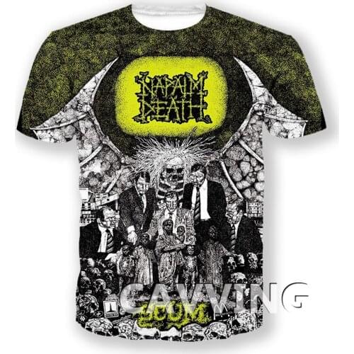 CAVVING 3D Printed Napalm Death Casual T-shirts Hip Hop Tee Shirts Harajuku Styles Tops Clothing for Men/women