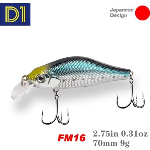 D1 Flat Minnow Sinking Lure zipbait khamsin freshwater Wobbler for fishing Swimbait Crankbait Fishery Fishing Supplies 70mm 9g
