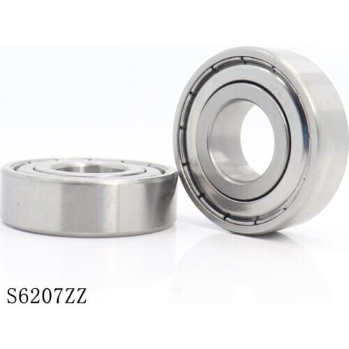 S6207ZZ Bearing 35*72*17 mm ( 2PCS ) ABEC-1 S6207 Z ZZ S 6207 440C Stainless Steel S6207Z Ball Bearings